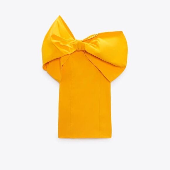 ZARA NWT MAXI BOW ASYMMETRIC ONE SHOULDER BODYCON DRESS